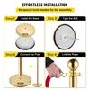 image:imageVEVOR Stanchions and Velvet Ropes 4Pcs Solid Base with Stainless Steel Post 5ft Red Velvet Ropes and Posts Crowd Control Barriers Gold Stanchions Red Carpet Runner Poles for Party SuppliesGold