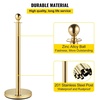 image:imageVEVOR Stanchions and Velvet Ropes 4Pcs Solid Base with Stainless Steel Post 5ft Red Velvet Ropes and Posts Crowd Control Barriers Gold Stanchions Red Carpet Runner Poles for Party SuppliesGold