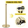 image:imageVEVOR Stanchions and Velvet Ropes 4Pcs Solid Base with Stainless Steel Post 5ft Red Velvet Ropes and Posts Crowd Control Barriers Gold Stanchions Red Carpet Runner Poles for Party SuppliesGold