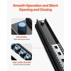image:imageVEVOR Undermount Heavy Duty Drawer Slides 16 24 32 40 Inch 260 lb Load Capacity Full Extension Ball Bearing Under Stair Cabinet Rails Bottom Stair Cabinet Glides Track Runners16inch Black24 Inch