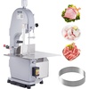image:imageCommercial Electric Meat Bandsaw 1500W Stainless Steel Countertop Bone Sawing Machine Workbeach 193 x 15 01679 Inch Cutting Thickness Frozen Meat Cutter with 6 Blades for Rib Pork BeefCountertop 1500W