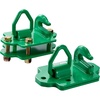 image:imageVEVOR 38 Tractor Bucket Hooks with Tie Down Ring Grade 70 Forged Steel 2 Pack BoltOn Grab Hook with Back Plates Compatible for Tractor Bucket RV UTV Truck Maximum Break Strength 15000 lbs Green2PCS Split