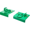 image:imageVEVOR 38 Tractor Bucket Hooks with Tie Down Ring Grade 70 Forged Steel 2 Pack BoltOn Grab Hook with Back Plates Compatible for Tractor Bucket RV UTV Truck Maximum Break Strength 15000 lbs Green2PCS Integrated