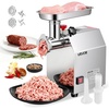 image:imageVEVOR Commercial Electric Meat Grinder 7 lbsmin Capacity 12 Industrial Meat Mincer with 2 Stainless Steel Blades 2 Grinding Plates 850W HeavyDuty Sausage Maker Stuffer for Kitchen Restaurant300 LbsH