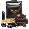 image:imageVEVOR OffRoad Recovery Kit 3 x 30 Tow Straps Heavy Duty with Hooks 30000 lbs Winch Strap Kit 44092 lbs DRing Shackles Shackle Receiver Snatch Block Pulley Gloves Storage Bag for ATV Jeep8piece set