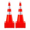 image:imageVEVOR Safety Cones 12 x 28 Traffic Cones PVC Orange Construction Cones 2 Reflective Collars Traffic Cones with Weighted Base and HandHeld Ring Used for Traffic Control Driveway Road Parking10