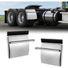 image:imageVEVOR Stainless Steel Quarter Fenders for Semi Trucks 24 x 24 Semi Truck Fenders with Tube Bracket and Mounting Hardware 1 Pair Right amp Left Quarter Fender Set Fit for Freightliner PeterbiltsilverStainless Steel