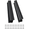 image:imageVEVOR Undermount Heavy Duty Drawer Slides 16 24 32 40 Inch 260 lb Load Capacity Full Extension Ball Bearing Under Stair Cabinet Rails Bottom Stair Cabinet Glides Track Runners16inch Black24 Inch