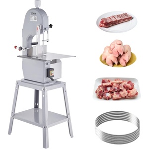 image:imageCommercial Electric Meat Bandsaw 1500W Stainless Steel Countertop Bone Sawing Machine Workbeach 193 x 15 01679 Inch Cutting Thickness Frozen Meat Cutter with 6 Blades for Rib Pork BeefVertical 1500W