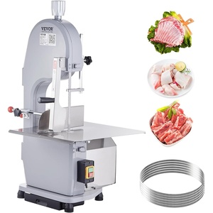 image:imageCommercial Electric Meat Bandsaw 1500W Stainless Steel Countertop Bone Sawing Machine Workbeach 193 x 15 01679 Inch Cutting Thickness Frozen Meat Cutter with 6 Blades for Rib Pork BeefCountertop 1500W