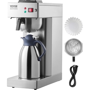 image:imageVEVOR 12 Cups Commercial Drip Coffee Maker Coffee Maker Machine with Thermal Carafe to Keep Warm or Cold Stainless Steel Pour Over Coffee Brewer for Restaurant Office Cafe