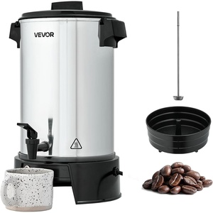 image:imageVEVOR Commercial Coffee Urn 40 Cup 203oz Hot Beverage Dispenser with Dripless Faucet 1090W QuickBrewing Coffee Maker Automatic Temperature Control for Catering Party Church amp Restaurant