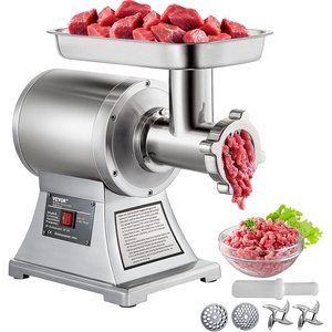 image:imageVEVOR Commercial Electric Meat Grinder 7 lbsmin Capacity 12 Industrial Meat Mincer with 2 Stainless Steel Blades 2 Grinding Plates 850W HeavyDuty Sausage Maker Stuffer for Kitchen Restaurant550 LbsH
