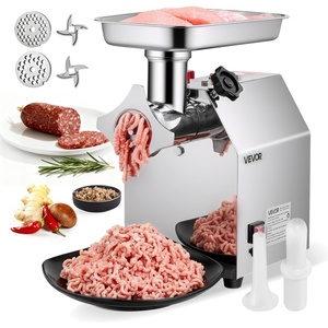 image:imageVEVOR Commercial Electric Meat Grinder 7 lbsmin Capacity 12 Industrial Meat Mincer with 2 Stainless Steel Blades 2 Grinding Plates 850W HeavyDuty Sausage Maker Stuffer for Kitchen Restaurant420 LbsH