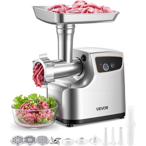 image:imageVEVOR Commercial Electric Meat Grinder 7 lbsmin Capacity 12 Industrial Meat Mincer with 2 Stainless Steel Blades 2 Grinding Plates 850W HeavyDuty Sausage Maker Stuffer for Kitchen Restaurant5 LbsM