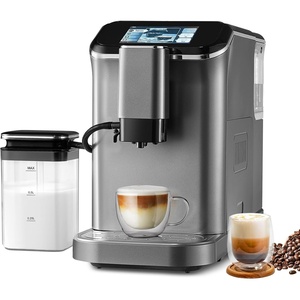 image:imageVEVOR Fully Automatic Espresso Machine  with Automatic Milk Frother 20 Bar SuperAutomatic Cappuccino Latte Machine with TFT Touch Screen Grinder 15 Grinding Levels and Removable Milk Reservoir