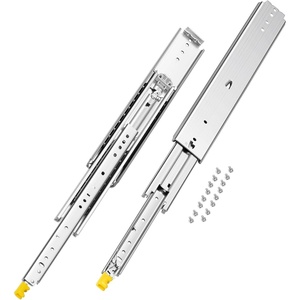 image:imageVEVOR Heavy Duty Drawer Slides 60 Inch 500 lb 1 Pair Full Extension Side Mount Ball Bearing Rails with Dual Lock for Industrial Cabinets Tool Chests and Workbenches20 Inch