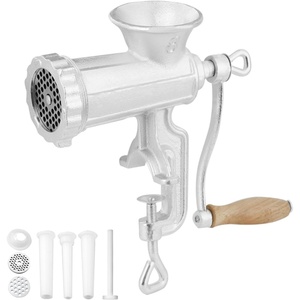 image:imageVEVOR Manual Meat Grinder Heavy Duty Cast Iron Hand Meat Grinder with Steel Table Clamp Meat Mincer Sausage Maker with 1 Cutting Blade 2 Cutting Plates 3 Sausage Tubes for Beef Pepper Mushroom8