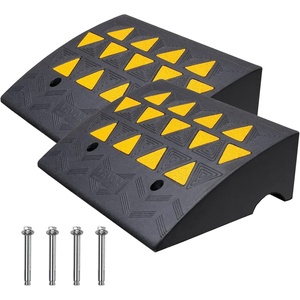 image:imageVEVOR Rubber Curb Ramp 2 Pack 43 Rise Height HeavyDuty 33069 lbs15 T Capacity Threshold Ramps Driveway Ramps with Stable Grid Structure for Cars Wheelchairs Bikes Motorcycles6 H