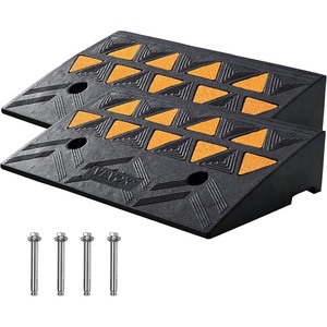 image:imageVEVOR Rubber Curb Ramp 2 Pack 43 Rise Height HeavyDuty 33069 lbs15 T Capacity Threshold Ramps Driveway Ramps with Stable Grid Structure for Cars Wheelchairs Bikes Motorcycles43 H