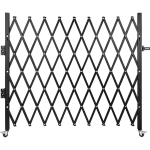 image:imageVEVOR Single Folding Security Gate 725 ft H x 78 ft W Folding Door Gate Steel Accordion Security Gate Flexible Expanding Security Gate 360 Rolling Barricade Gate Scissor GateDoor with Padlock87 H x 94 W