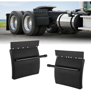 image:imageVEVOR Stainless Steel Quarter Fenders for Semi Trucks 24 x 24 Semi Truck Fenders with Tube Bracket and Mounting Hardware 1 Pair Right amp Left Quarter Fender Set Fit for Freightliner PeterbiltPlastic