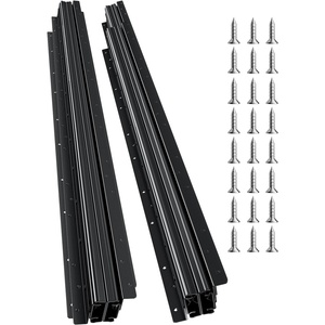 image:imageVEVOR Undermount Heavy Duty Drawer Slides 16 24 32 40 Inch 260 lb Load Capacity Full Extension Ball Bearing Under Stair Cabinet Rails Bottom Stair Cabinet Glides Track Runners16inch Black40 Inch