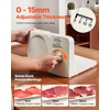image:imageMeat Slicer 340W Electric Deli Food Slicer with 10 SUS420 Stainless Steel Blade and Builtin Sharpening Stone 006 inch Adjustable Thickness for Commercial and Home Use Cut Meat and Cheese67 inch