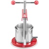 image:imageVEVOR 145 Gal5L Fruit Wine Press 2 Stainless Steel Barrels Manual Juice Maker Cider Apple Grape Tincture Honey Olive Oil Making Press with Triangular Handle for Outdoor Kitchen HomeRed