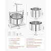 image:imageVEVOR 145 Gal5L Fruit Wine Press 2 Stainless Steel Barrels Manual Juice Maker Cider Apple Grape Tincture Honey Olive Oil Making Press with Triangular Handle for Outdoor Kitchen HomeWhite