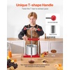 image:imageVEVOR 145 Gal5L Fruit Wine Press 2 Stainless Steel Barrels Manual Juice Maker Cider Apple Grape Tincture Honey Olive Oil Making Press with Triangular Handle for Outdoor Kitchen HomeRed