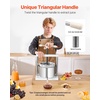 image:imageVEVOR 145 Gal5L Fruit Wine Press 2 Stainless Steel Barrels Manual Juice Maker Cider Apple Grape Tincture Honey Olive Oil Making Press with Triangular Handle for Outdoor Kitchen HomeWhite