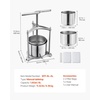 image:imageVEVOR 145 Gal5L Fruit Wine Press 2 Stainless Steel Barrels Manual Juice Maker Cider Apple Grape Tincture Honey Olive Oil Making Press with Triangular Handle for Outdoor Kitchen HomeSilver