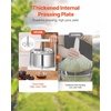 image:imageVEVOR 145 Gal5L Fruit Wine Press 2 Stainless Steel Barrels Manual Juice Maker Cider Apple Grape Tincture Honey Olive Oil Making Press with Triangular Handle for Outdoor Kitchen HomeWhite