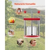 image:imageVEVOR 145 Gal5L Fruit Wine Press 2 Stainless Steel Barrels Manual Juice Maker Cider Apple Grape Tincture Honey Olive Oil Making Press with Triangular Handle for Outdoor Kitchen HomeRed
