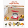 image:imageVEVOR 145 Gal5L Fruit Wine Press 2 Stainless Steel Barrels Manual Juice Maker Cider Apple Grape Tincture Honey Olive Oil Making Press with Triangular Handle for Outdoor Kitchen HomeRed