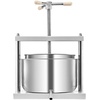 image:imageVEVOR 145 Gal5L Fruit Wine Press 2 Stainless Steel Barrels Manual Juice Maker Cider Apple Grape Tincture Honey Olive Oil Making Press with Triangular Handle for Outdoor Kitchen HomeWhite