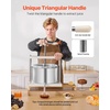 image:imageVEVOR 145 Gal5L Fruit Wine Press 2 Stainless Steel Barrels Manual Juice Maker Cider Apple Grape Tincture Honey Olive Oil Making Press with Triangular Handle for Outdoor Kitchen HomeWhite