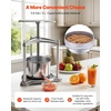 image:imageVEVOR 145 Gal5L Fruit Wine Press 2 Stainless Steel Barrels Manual Juice Maker Cider Apple Grape Tincture Honey Olive Oil Making Press with Triangular Handle for Outdoor Kitchen HomeSilver