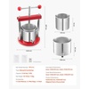 image:imageVEVOR 145 Gal5L Fruit Wine Press 2 Stainless Steel Barrels Manual Juice Maker Cider Apple Grape Tincture Honey Olive Oil Making Press with Triangular Handle for Outdoor Kitchen HomeRed