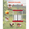 image:imageVEVOR 145 Gal5L Fruit Wine Press 2 Stainless Steel Barrels Manual Juice Maker Cider Apple Grape Tincture Honey Olive Oil Making Press with Triangular Handle for Outdoor Kitchen HomeRed