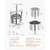 image:imageVEVOR 145 Gal5L Fruit Wine Press 2 Stainless Steel Barrels Manual Juice Maker Cider Apple Grape Tincture Honey Olive Oil Making Press with Triangular Handle for Outdoor Kitchen HomeWhite