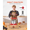 image:imageVEVOR 145 Gal5L Fruit Wine Press 2 Stainless Steel Barrels Manual Juice Maker Cider Apple Grape Tincture Honey Olive Oil Making Press with Triangular Handle for Outdoor Kitchen HomeRed