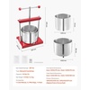 image:imageVEVOR 145 Gal5L Fruit Wine Press 2 Stainless Steel Barrels Manual Juice Maker Cider Apple Grape Tincture Honey Olive Oil Making Press with Triangular Handle for Outdoor Kitchen HomeRed