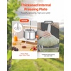 image:imageVEVOR 145 Gal5L Fruit Wine Press 2 Stainless Steel Barrels Manual Juice Maker Cider Apple Grape Tincture Honey Olive Oil Making Press with Triangular Handle for Outdoor Kitchen HomeWhite