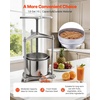 image:imageVEVOR 145 Gal5L Fruit Wine Press 2 Stainless Steel Barrels Manual Juice Maker Cider Apple Grape Tincture Honey Olive Oil Making Press with Triangular Handle for Outdoor Kitchen HomeSilver