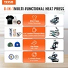 image:imageVEVOR 15x15 Heat Press Machine 8 in 1 Combo with 30 OZ Tumbler Press amp Hat Press Slide Out Heat Press Sublimation Machine for TShirts Hats Caps Tumblers Glass Cans Mugs and Plates Light Green8in112x1530OZGreen