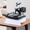 image:imageVEVOR 15x15 Heat Press Machine 8 in 1 Combo with 30 OZ Tumbler Press amp Hat Press Slide Out Heat Press Sublimation Machine for TShirts Hats Caps Tumblers Glass Cans Mugs and Plates Light Green8in112x1530OZGreen