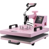 image:imageVEVOR 15x15 Heat Press Machine 8 in 1 Combo with 30 OZ Tumbler Press amp Hat Press Slide Out Heat Press Sublimation Machine for TShirts Hats Caps Tumblers Glass Cans Mugs and Plates Light Green8in115x1530OZPink