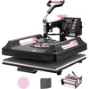 image:imageVEVOR 15x15 Heat Press Machine 8 in 1 Combo with 30 OZ Tumbler Press amp Hat Press Slide Out Heat Press Sublimation Machine for TShirts Hats Caps Tumblers Glass Cans Mugs and Plates Light Green5 in 1 Pink15x1530OZ